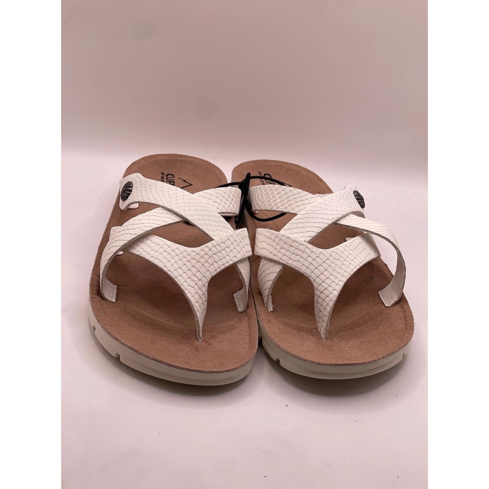 Cliffs by White Mountain Banksy White Snakeskin Strappy Sandals 10
